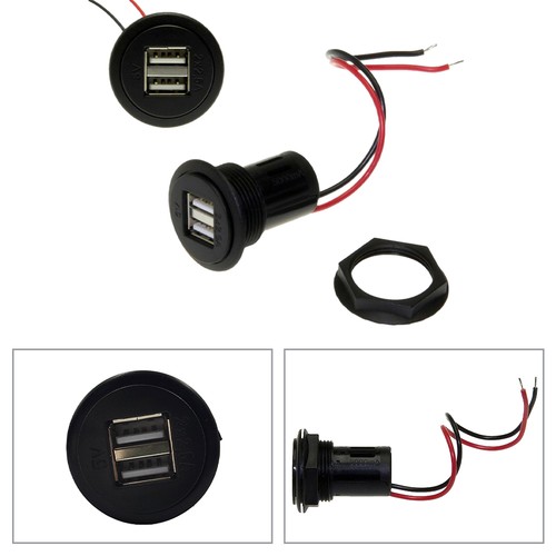 Doppel usb einbausteckdose - doppel, 12v