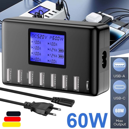 60w usb ladestation - 60w,
