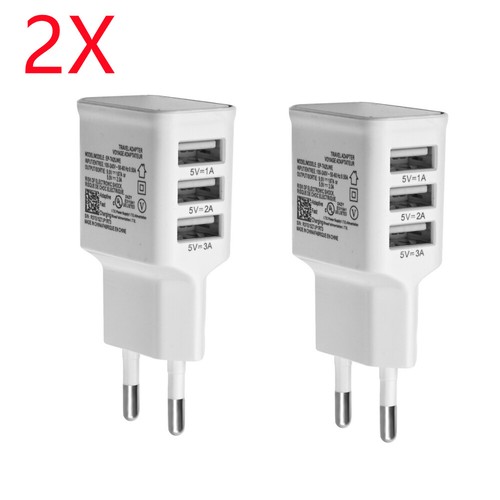 2stk fach usb - 3-fach, ladegerät